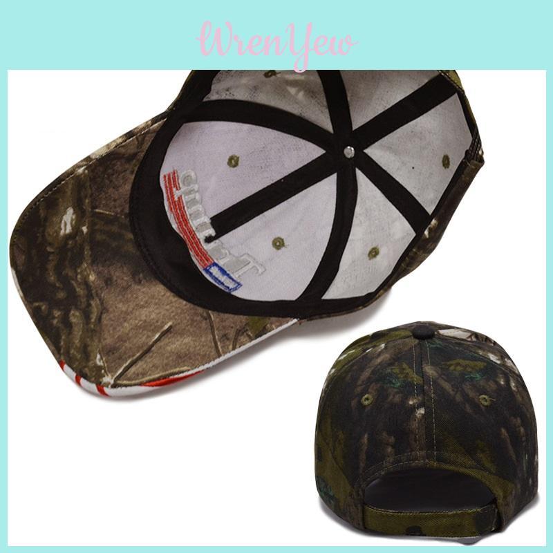 Donald Trump 2020 Camouflage Cap Hat Embroidered Usa Flag Hat Keep America Great