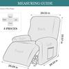 Twill Grid Elastic Recliner Cover Single Sofa Cover All-Inclusive Rocking Chair Cover Protective Cover Thickened Leisure Chair Cover