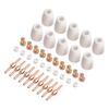 Efficient Welding with 40pcs For PT31 LG40 Compatible Plasma Cutting Accessories Includes Nozzles Electrodes and More