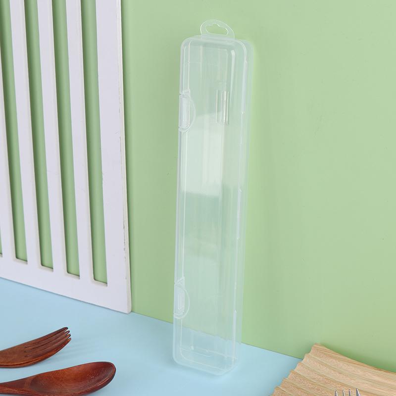 Portable Transparent Makeup Brush Organizer Eyebrow Pencil Tableware Chopsticks Storage Box Kitchen Accessories
