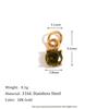 MamacitaSlay Stainless Steel Birthstone Round Charm Earrings Necklace Bracelet DIY Accessories Women's Retro Waterproof Jewelry