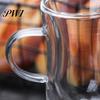 Glass Cup Double Wall Design Transparent Juice Coffee Mug for Restaurant Tea