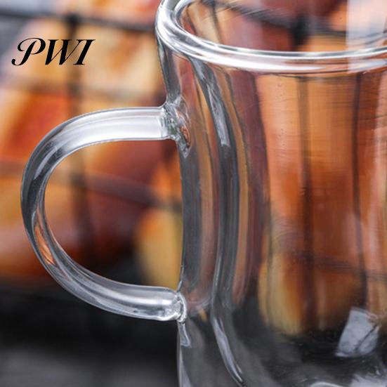 Glass Cup Double Wall Design Transparent Juice Coffee Mug for Restaurant Tea