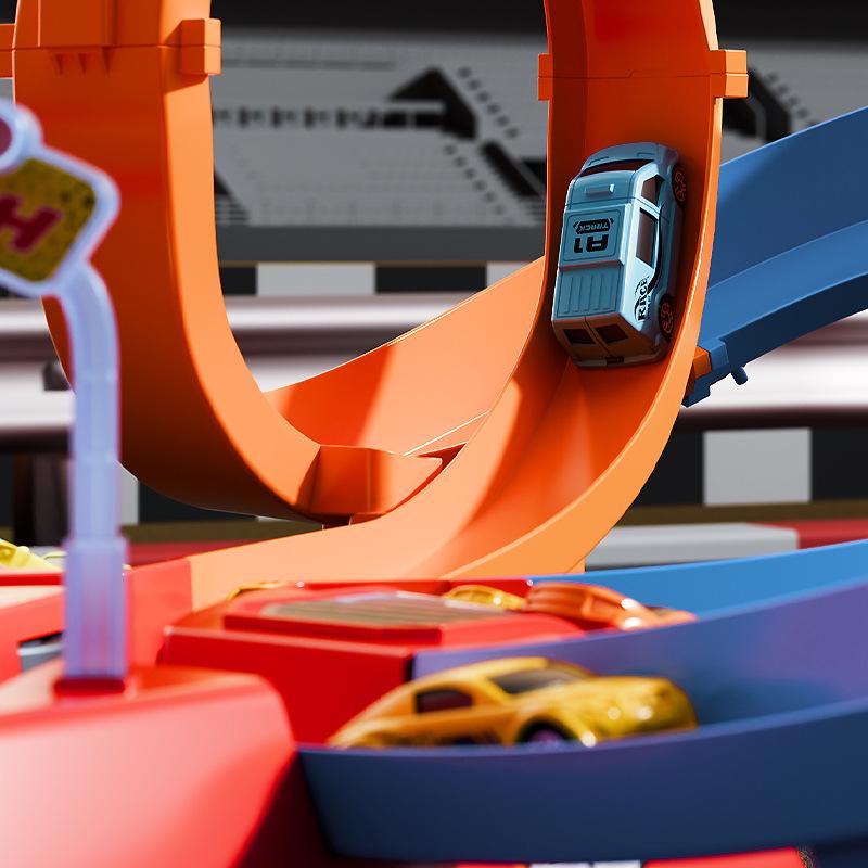 Stunt Track Electric Toy Car with Lights & Music