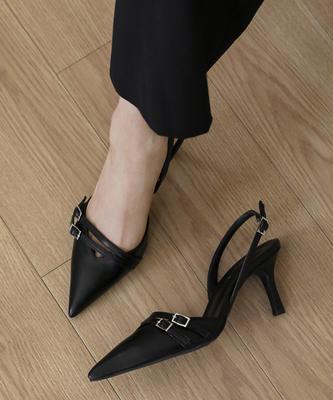 Sappun Lencia Buckle Strap Slingback Heel (5/7Cm) (A Type)