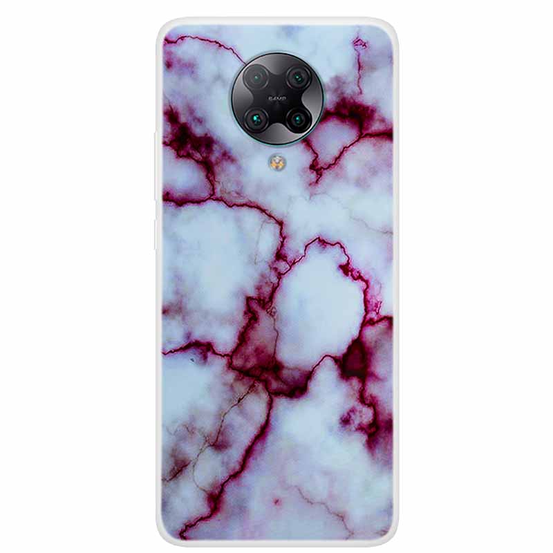 For Poco F2 Pro Case 6.67'' Clear Marble Soft TPU PocoF2 Pro F 2 F2Pro Phone Cover For Xiaomi Poco F2 Pro Shells Cartoon Fundas