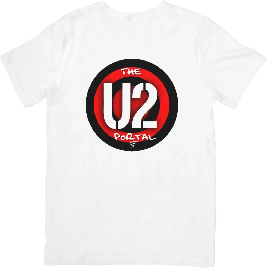 U2 Music Fit for Men & Women Quality Cotton T-Shirt White.
