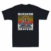 Funny Tee Raves T Vintage Sleeve Jesus Retro Dj Unisexs Gift Shirt Short Cotton