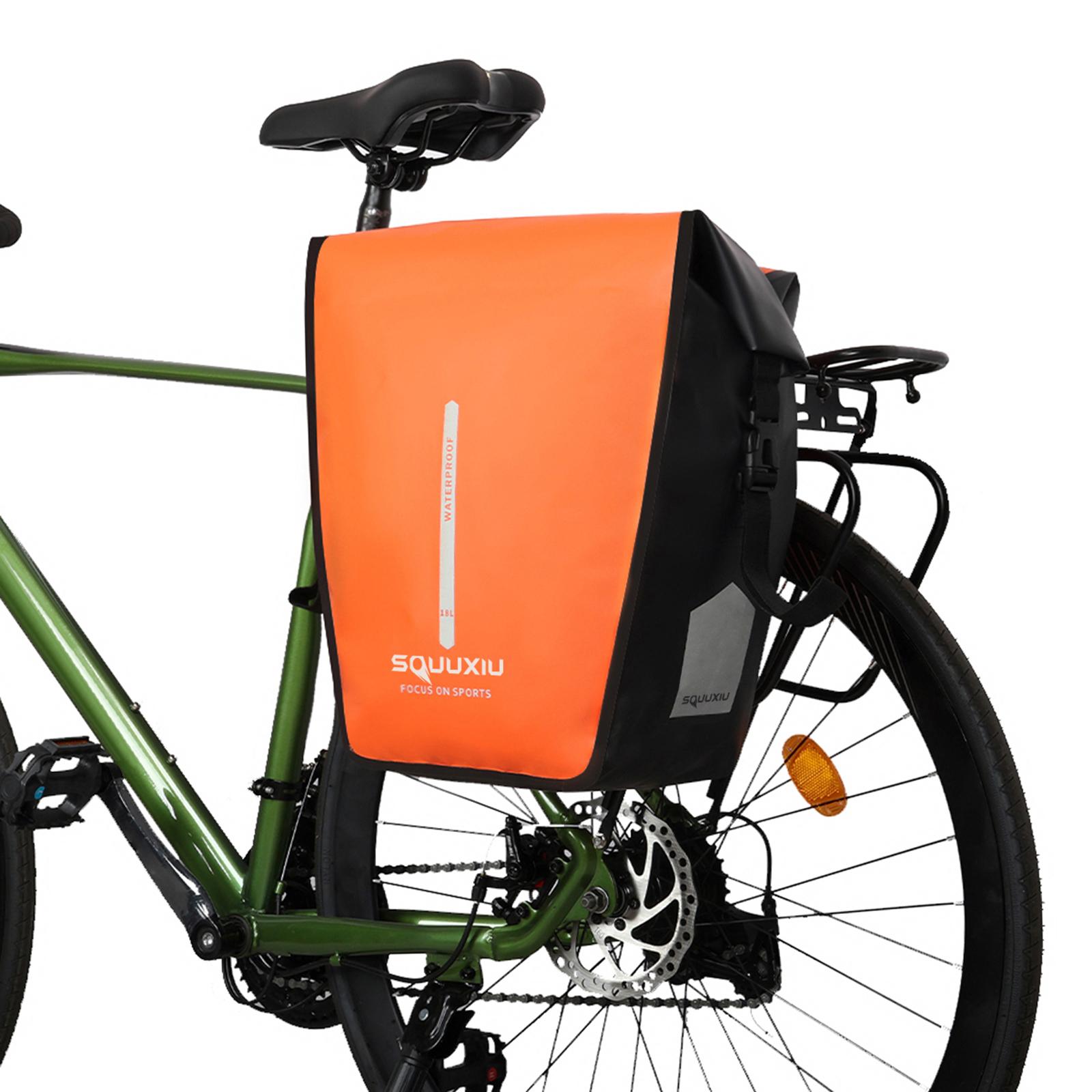 

1 пара сумки для велосипеда Багатофункціональна сумка для велосипеда Сумка для багажника на задньому сидінні велосипеда Сумка для велосипеда під сідло 1pc помаранчевий
