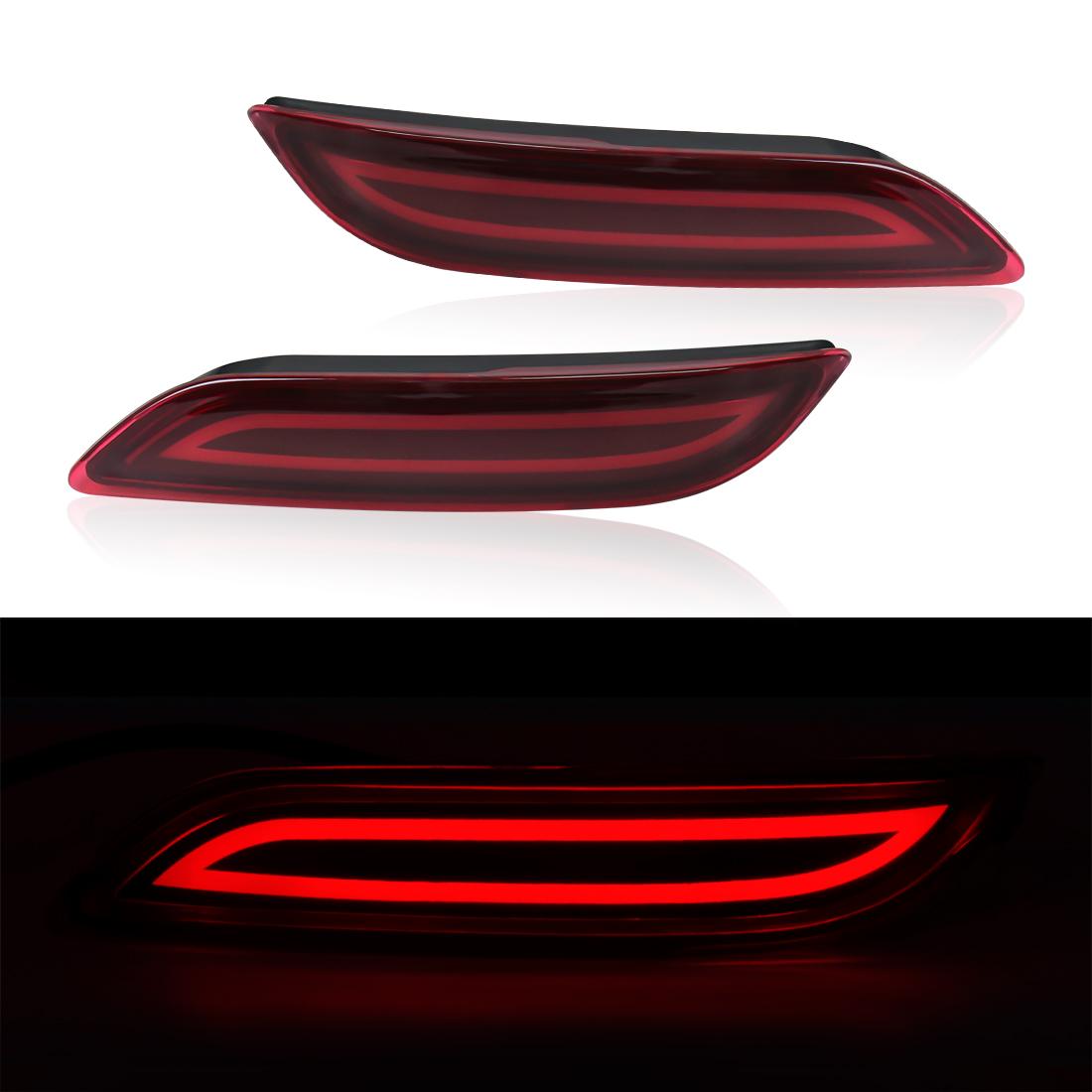 

Светодиодные отражатели бампера для Toyota Camry 2018 2019 2020 2021 2022 2023 2025 Динамический указатель поворота Задний противотуманный фонарь стоп-сигнала