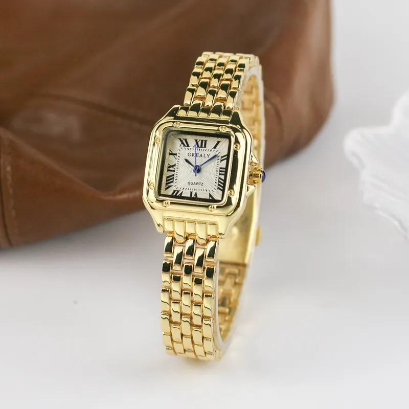 Luxury Square Women's Watches Brand Ladies Quartz Wristwatch Classic Silver Simple Femme Steel Band Relogio Feminino