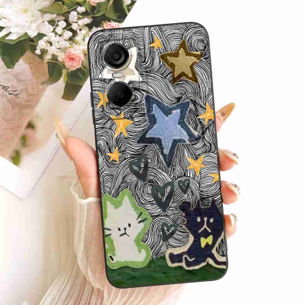 

For Tecno Pop 6 Pro BE8 Case Fashion Painted Flowers Silicone Back Cover For Tecno POP 6Pro 6PRO Shockproof Phone Cases Tecno Pop 6 Pro