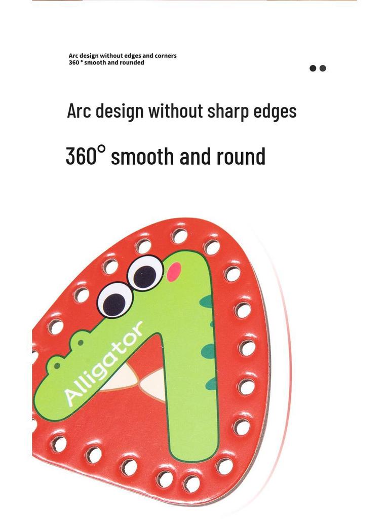 Children's Alphabet Lacing Cards: Educational Word Puzzle for Early Learning