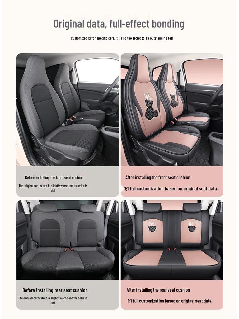 Leapmotor T03 Universal Cartoon Car Seat Cover - Full Coverage, All-Season Tech Fabric.