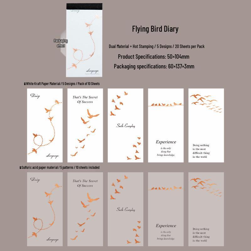 Beautiful Day Star & Moon Series: Double Material Hot Stamped Silver Sticky Notes Journal - 6 Styles