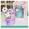 Sanrio Flower Cute Plush Popular Creative Decorative Everlasting Artificial Gift with Message Get Well Entrance Recitals Light Greeting Bouquet,