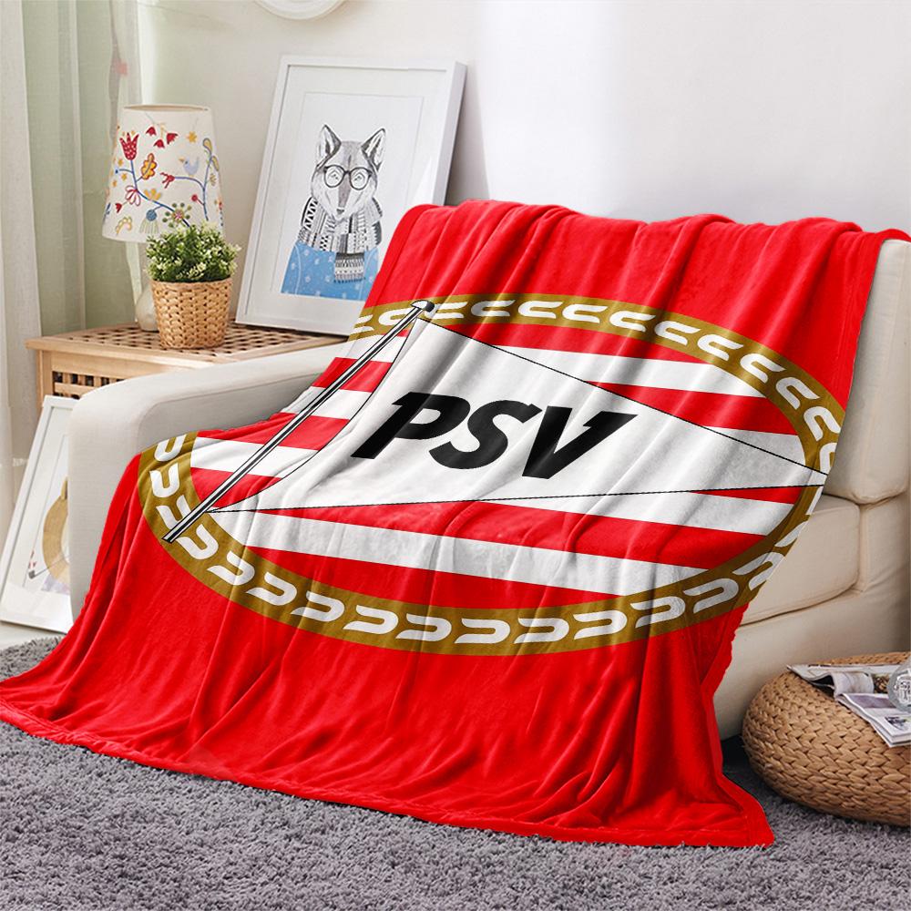 Manta de Franela con Estampado PSV Eindhoven, Alta Calidad, Cómoda para Todas las Estaciones, Decoración del Hogar, Calidez y Confort