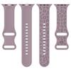Engraved Strap For Apple Watch Band 44mm 40mm 45mm 49mm 41mm 42mm Leopard silicone bracelet iwatch series 9 7 6 5 4 se 8 ultra 2