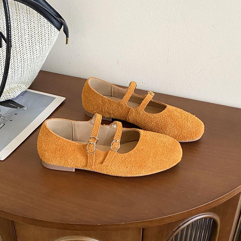 Fashion Fashion Buckle Strap Women Flats Mary Janes Shoes Casual Female Shallow Footwear Round Toe Ladies Flats With Shoes