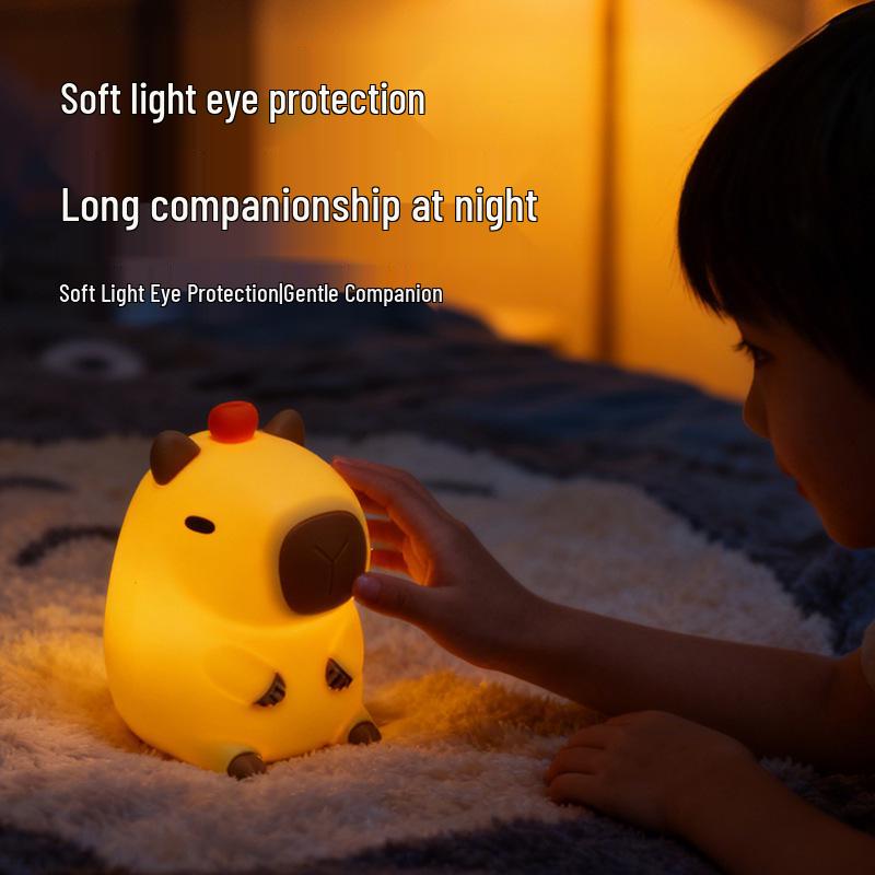 Capybara Silicone Night Light: Bedside Sleep Companion