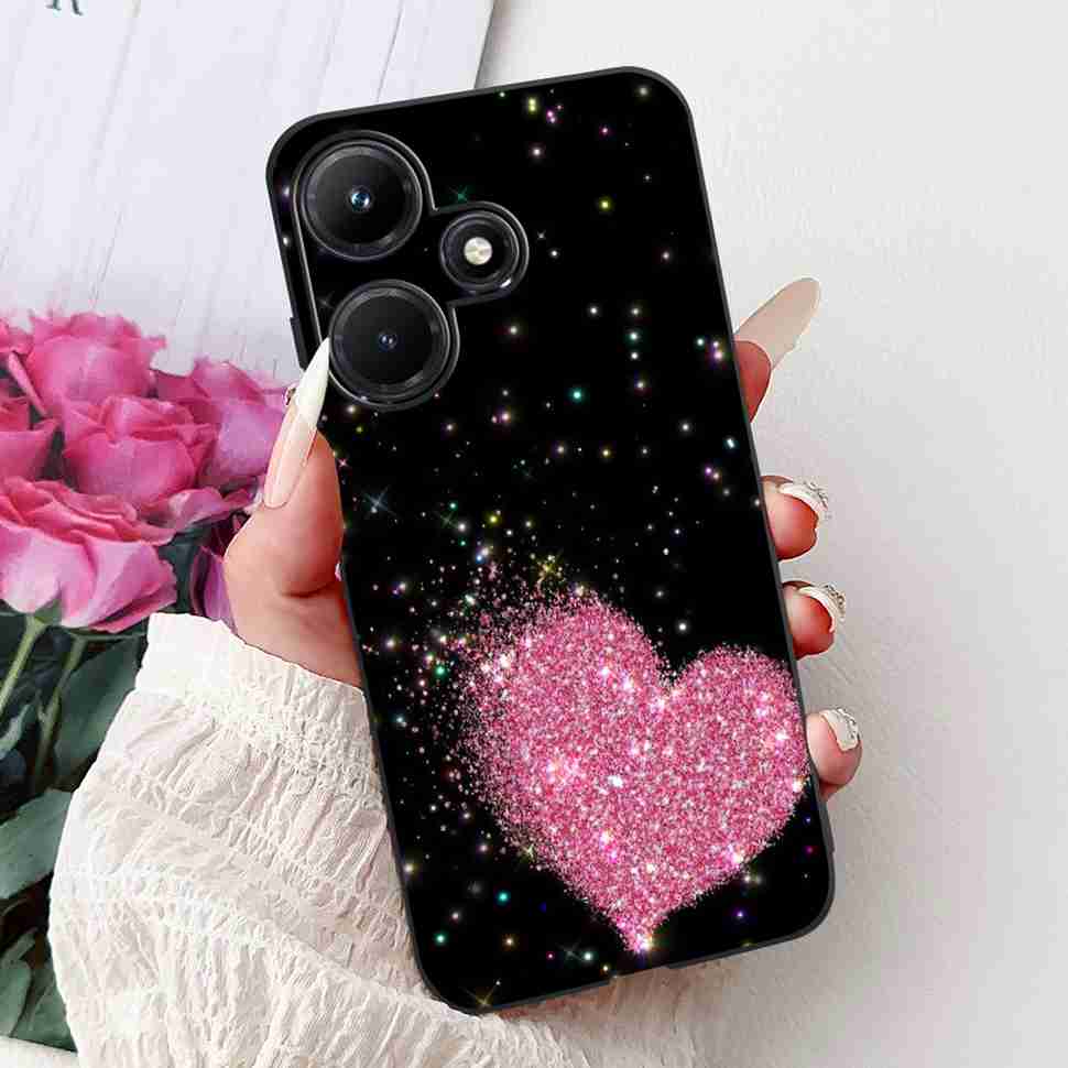 For Infinix Hot 30i 6.56" Case Tiger Luxury Flower Butterfly Silicone Soft Black Cover For Infinix Hot30i 30I X669C Phone Cases