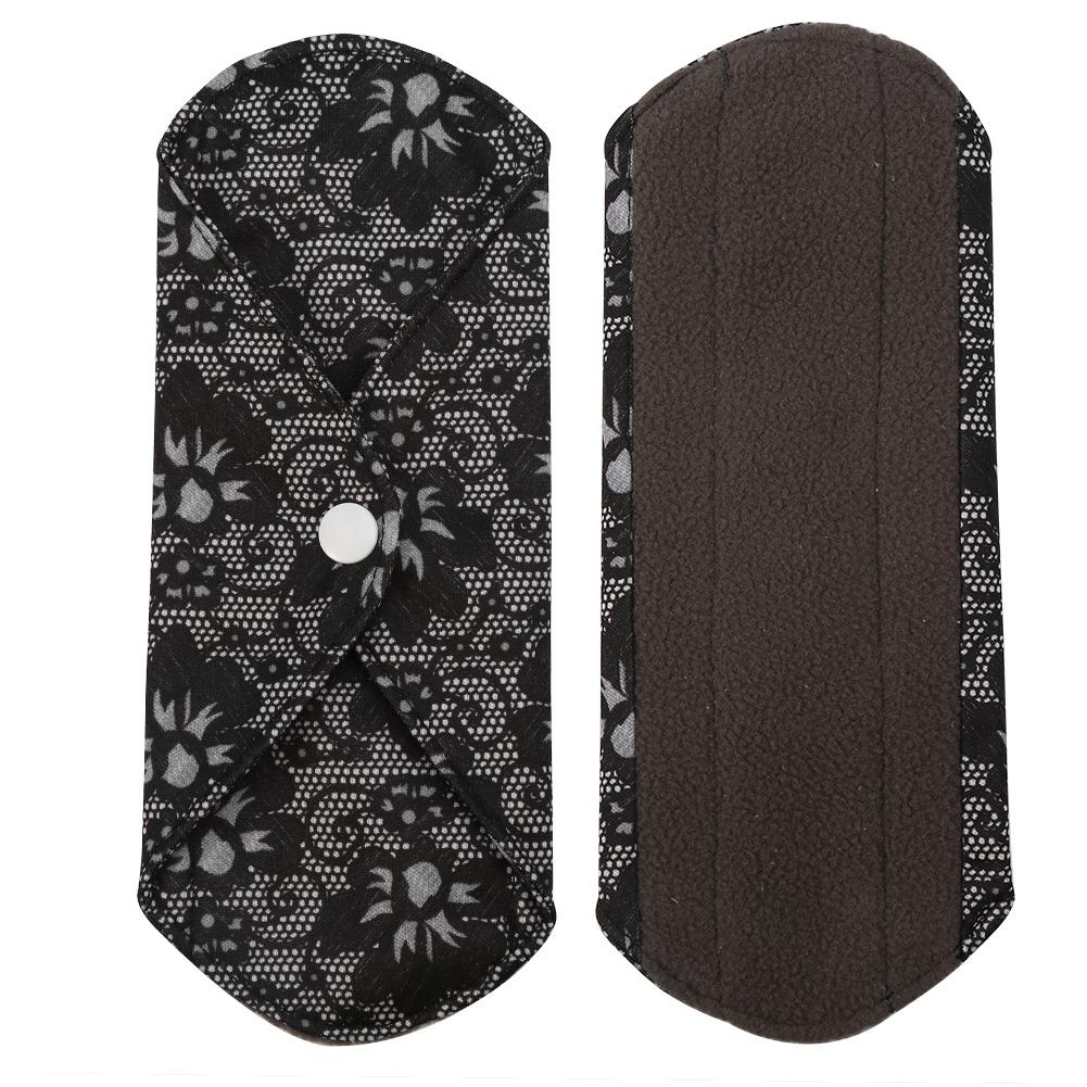 6 Styles Reusable Charcoal Bamboo Menstrual Pads Washable Panty Liner Sanitary Cloth