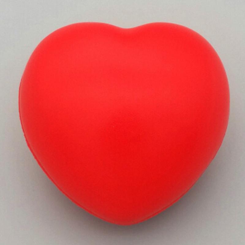 Heart Shaped Stress Relief Squeeze Soft Foam Ball Hand Wrist Exercise Baby Ball KTY