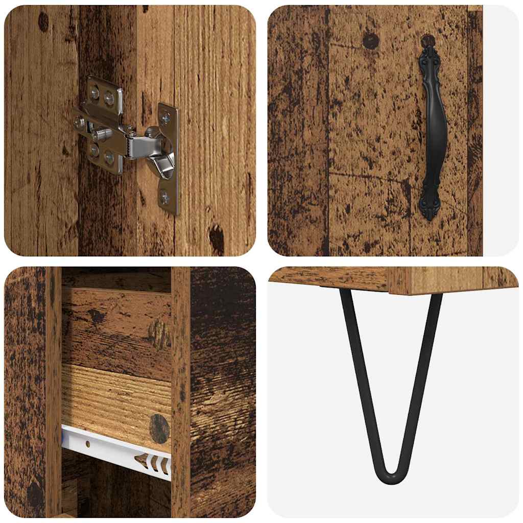 Highboard Reclaimed Wood 69.5 x 34 x 180 cm Particleboard