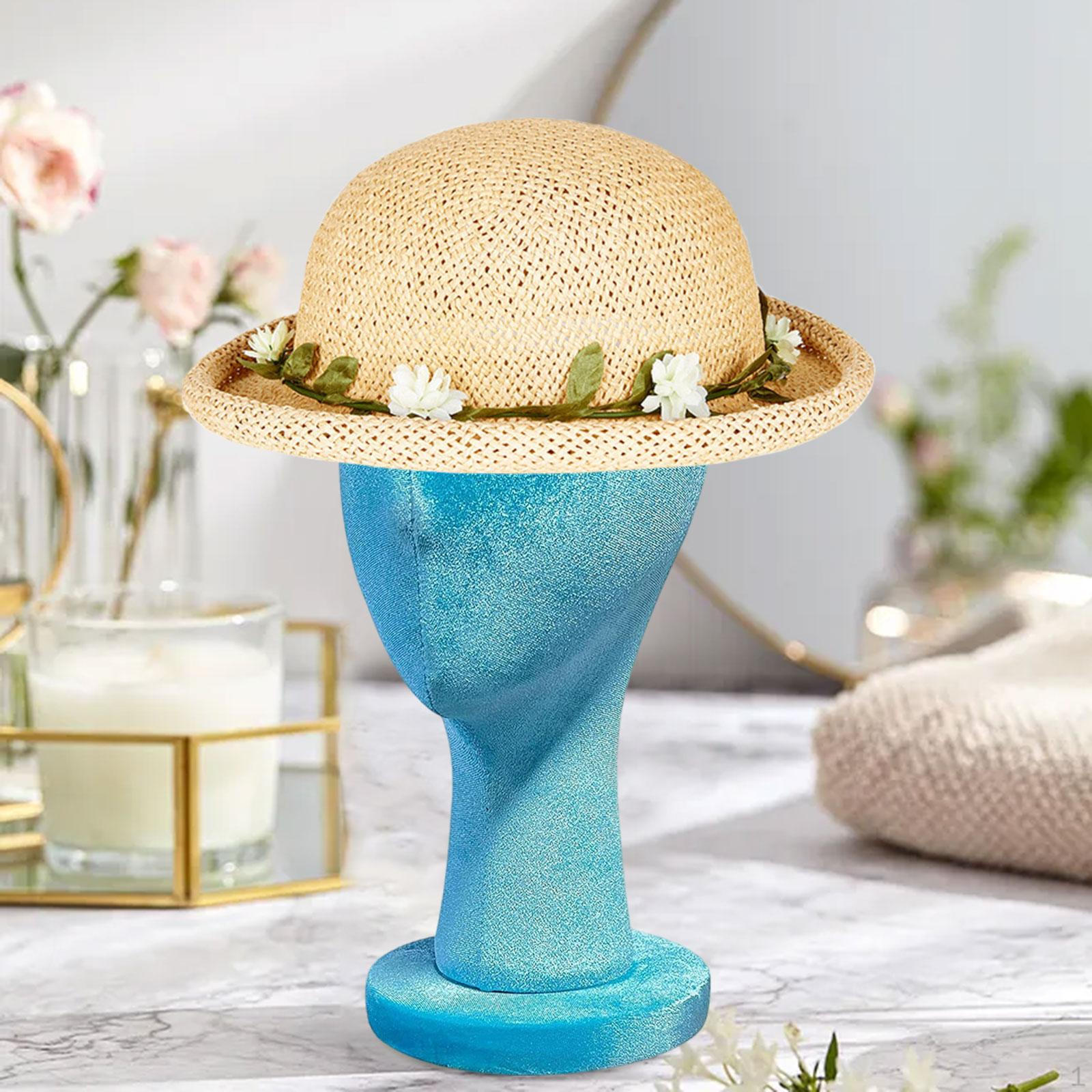 

Подставка для наушников и солнцезащитных очков на голове манекена синий