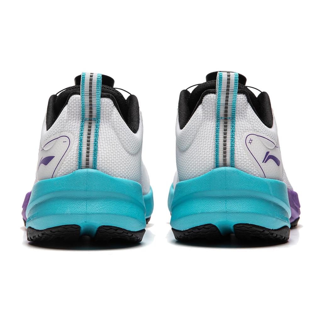Li Ning Kids Ultra Light 21 Synthetic Leather Fabric Mesh Round Toe Reflective Shock Absorption Breathable Low Top Running Shoes YKFU012-15