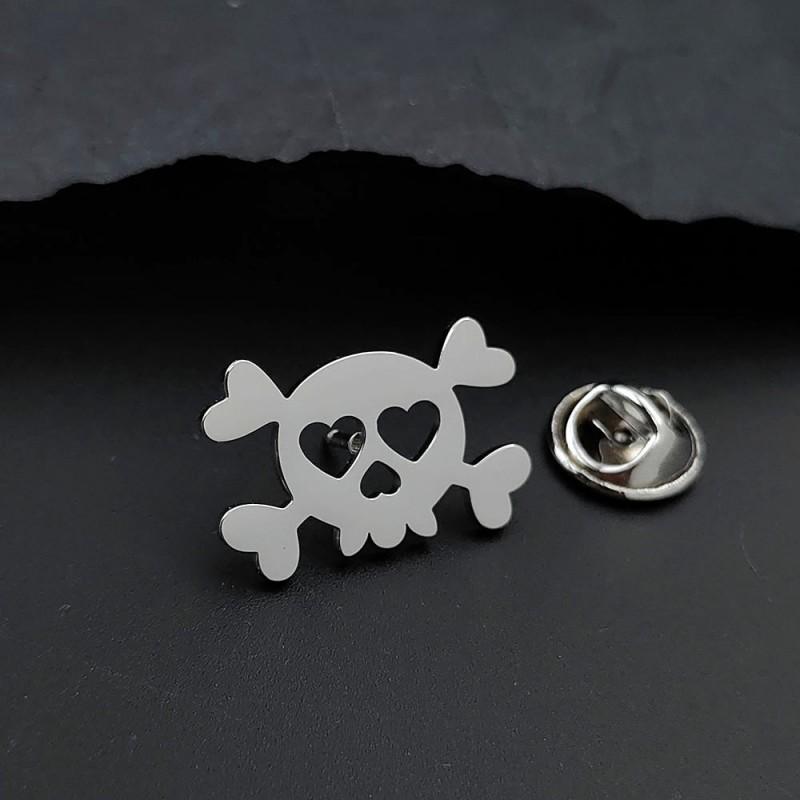 Ghost Horse Skull Brooch Cufflinks Punk Creative Personality Style Stainless Steel Material Not Easy To Fade Wear-resistant Accessories Decoration