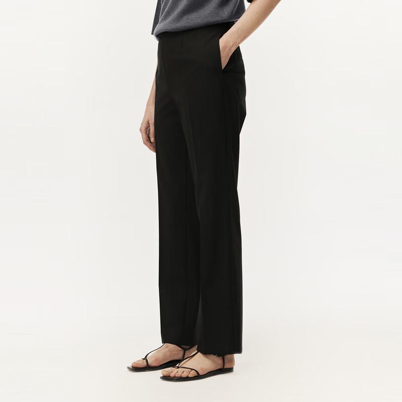 Less 2024 Spring Solid Casual Straight-Leg Trousers