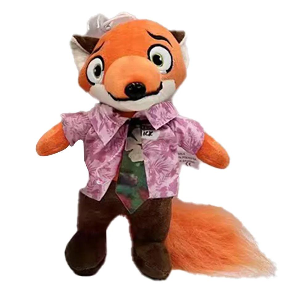 Crazy Zootopia Animals Judy Rabbit Nick Fox Collection Line Plush Figure Miniatures Adorable Rabbit Fox Handmade Accessories Celebration Presents