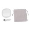 Compact Mirror with Light Portable Non Slip Stand LED Pocket Mirror for Purse White
