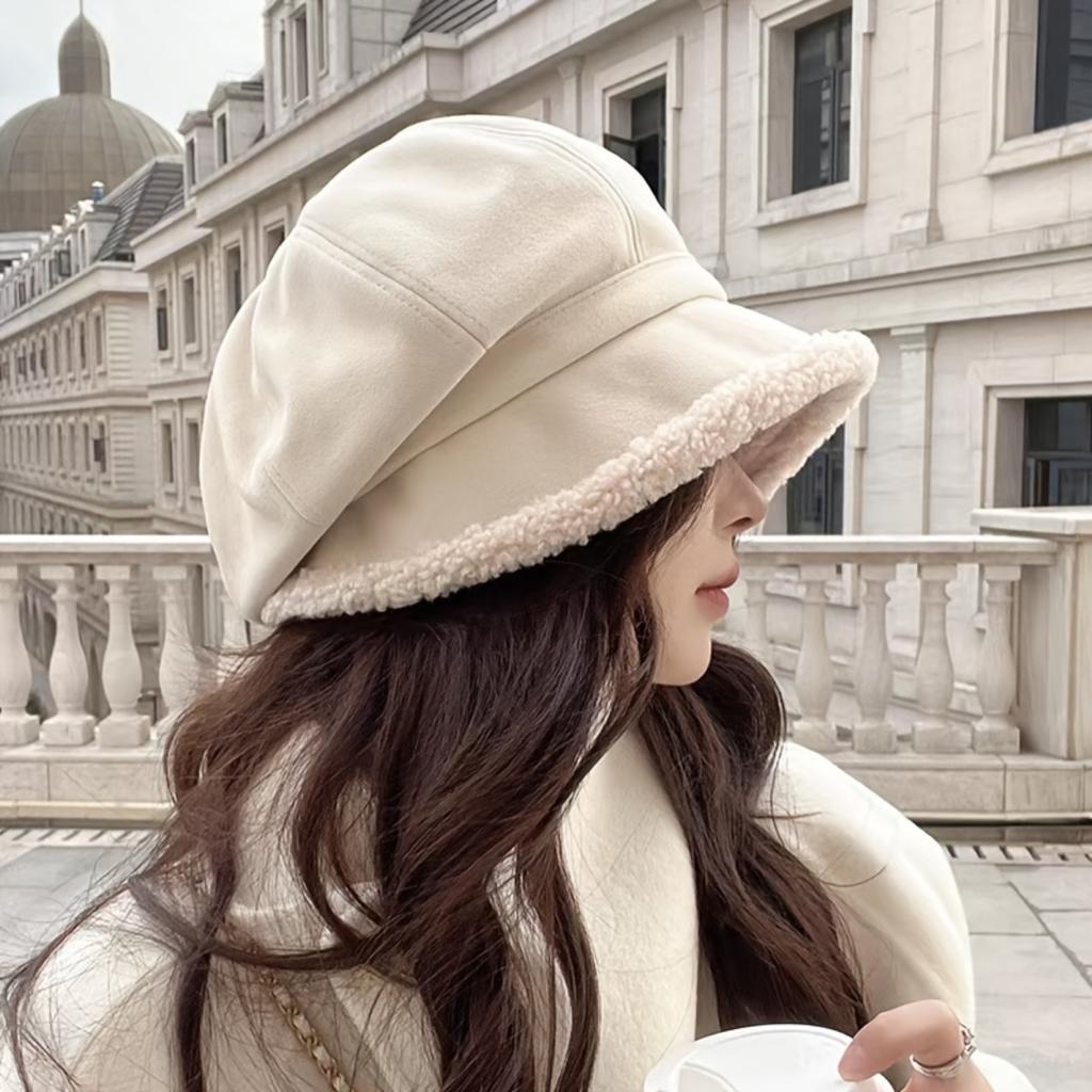 Women's Winter Built-in Ear Muffs and Yarn Cap - Non Elastic, Suitable for Cold Weather, Comfortable Texture Fabric