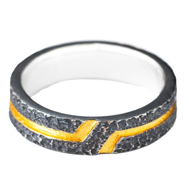 Adjustable Open Ring Men Women Vintage Geometric Design Plated Bohemian Style Band Gift