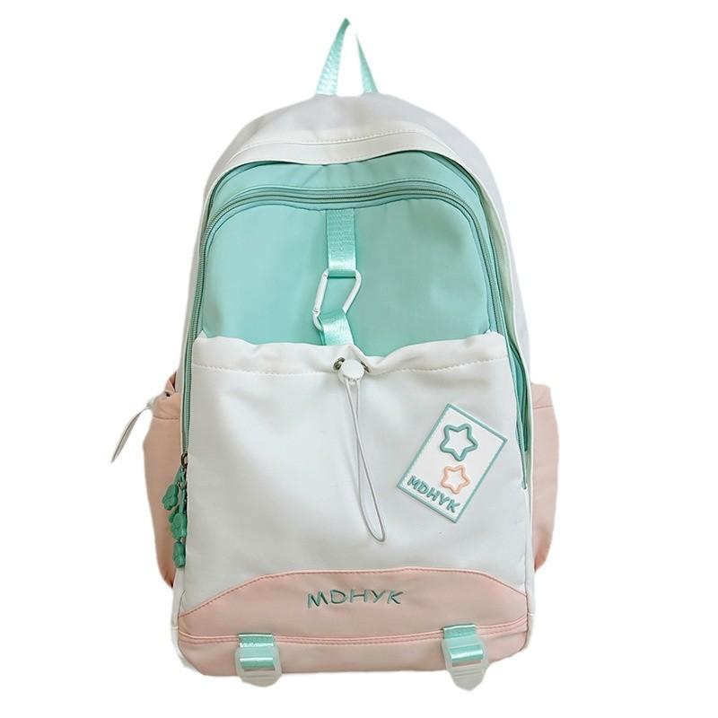 Schoolbags Children Elementary School Girls Junior High School Students Cute High School High Quality Contrasting Color Backpack