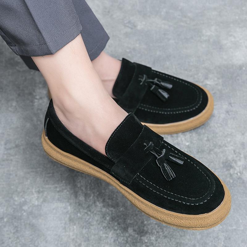 2024 Brown Fashion Elegant Tassels Casual Shoes For Men Comfortable Low Cut Men Loafers Hot Selling Classic Designer Men's Shoes