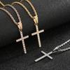 Trendy Pendant Necklaces for Men Metal Cross Stainless Steel Link Chain Accessories Irregularly Male Choker Shiny Jewelry