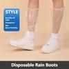 4pcs Disposable Rain Boot Covers - Durable, Slip-Resistant Shoe Protectors for Rainy Days, Keeps Feet Dry & Clean