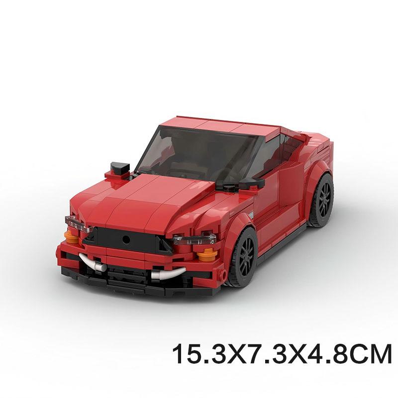 Eight Grid Car Sports Car M Ford Mustang Small Particle Building Block Compatible With Children'S Diy Toy Assembly Car Model