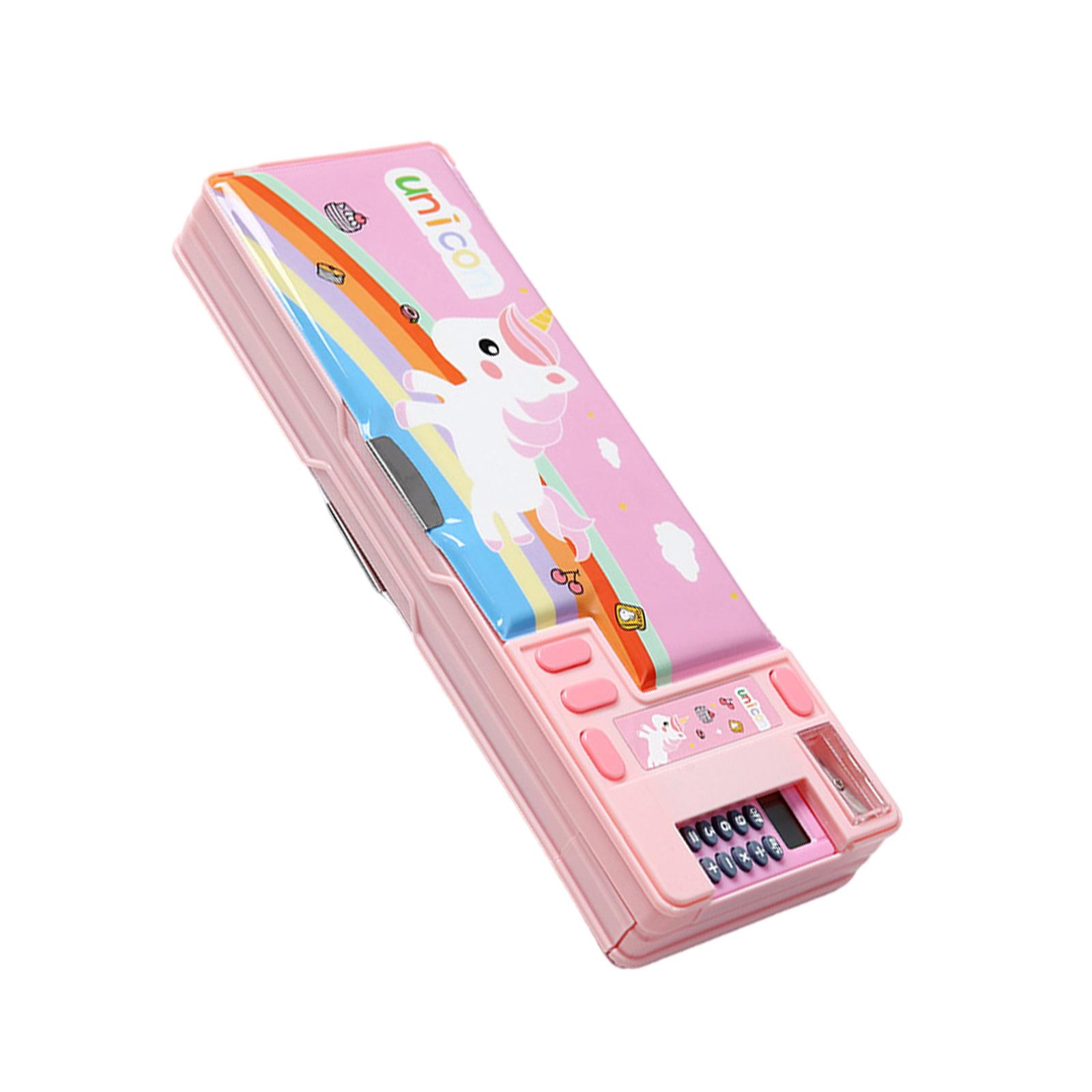 

Многофункциональный пенал с точилкой для калькулятора, мультяшная коробка для ручек, большой емкости, пенал для школьников 4