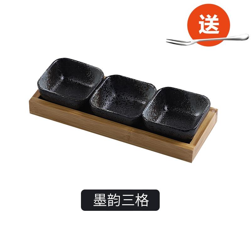 Kreativní keramická mřížková mísa na ovoce, talíř na svačinu, servírovací tác, japonská malá miska s podnosem, domácí stolní tác na sušené ovoce a svačiny