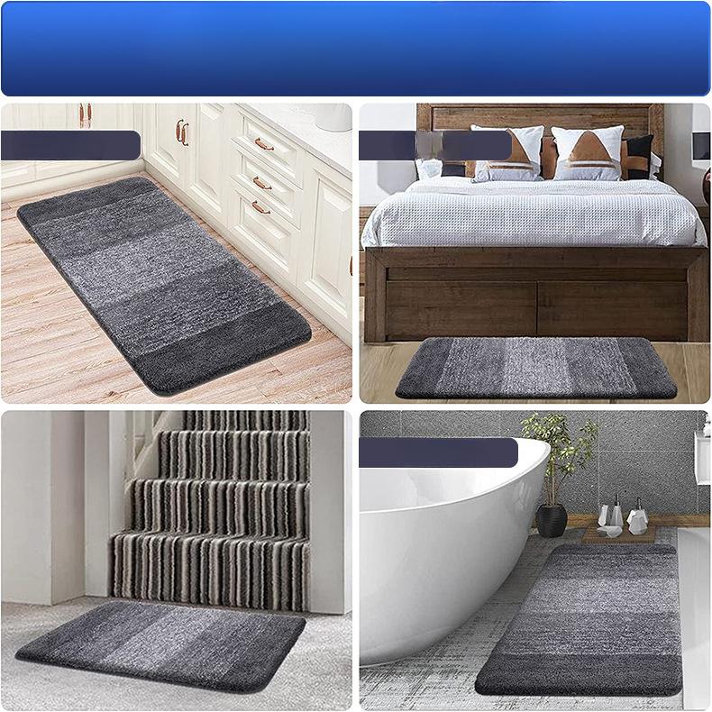 Thickened Carpet Bathroom Cashmere Mat Bath Non-slip Carpets In Wash Basin Bathtub Side Floor Rug Shower Room Doormat Memory Foam 3D Pad