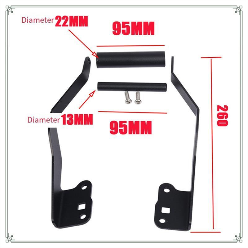 NEW-Motorcycle Navigation Bar Holder Mobile Phone Stand Holder Navigation Bar Support Expansion