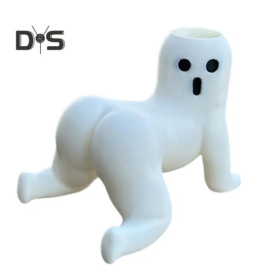 

Большой призрачный горшок для растений из смолы, воздушный держатель для растений, настольный декор, привидение, надувающееся в попе, цветочный горшок, кляп, подарок для семьи, друзей, любителей растений белый