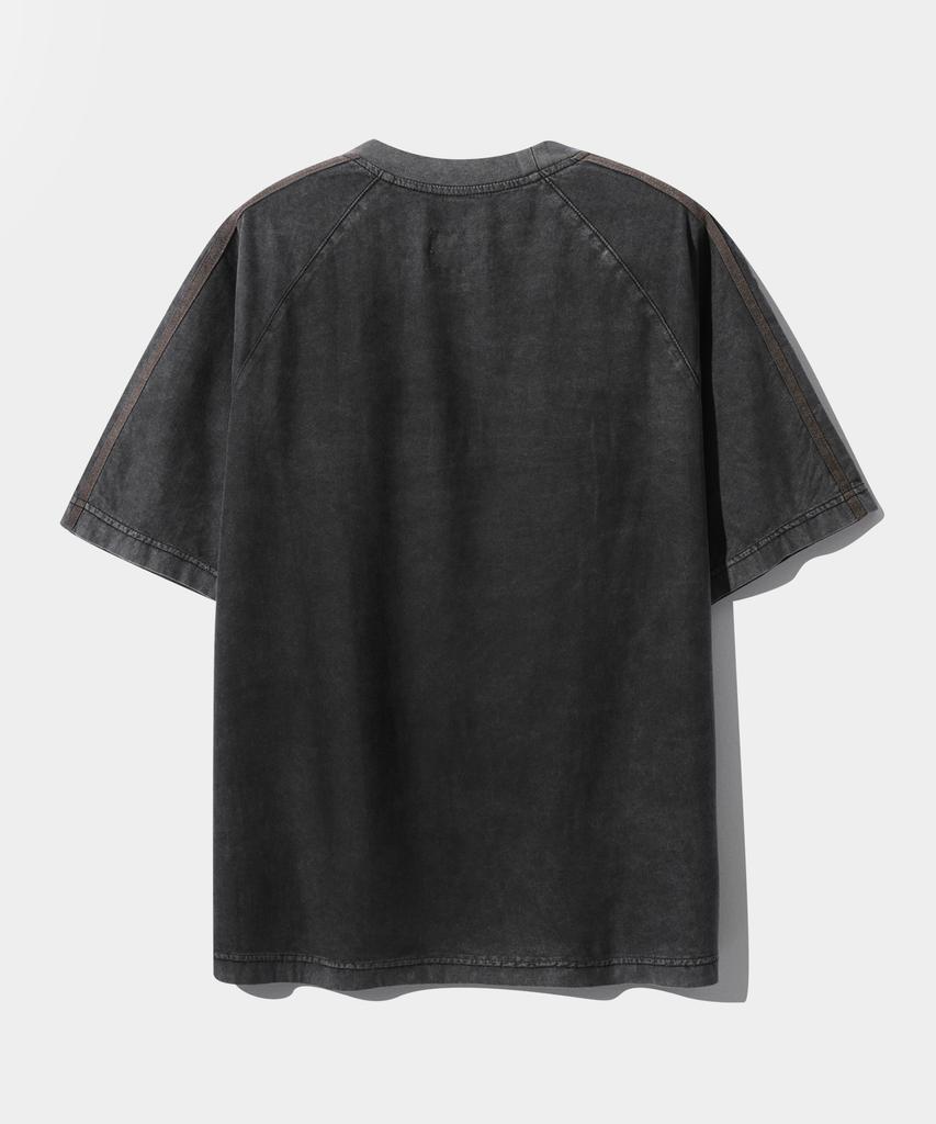 Dimiteulibeullaeg Vlad Type-A Track Artwork Short Sleeve T-Shirt_Pigment Charcoal