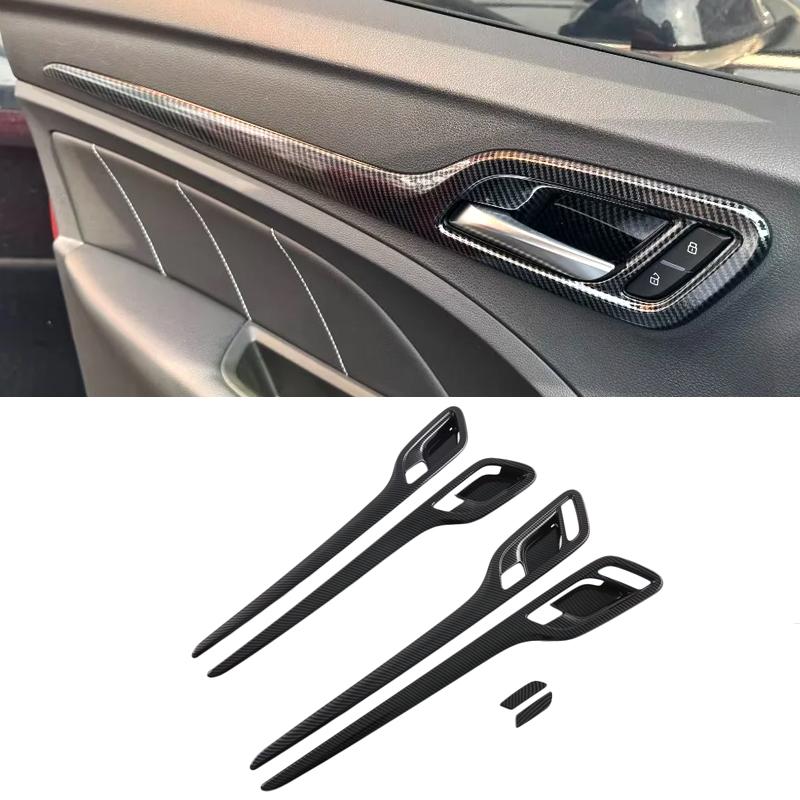 For MG ZS 2017-2019 2020 2023 Carbon Fiber Front Upper Air Condition AC Vent Outlet Cover Trim Sticker Accessories Car Styling