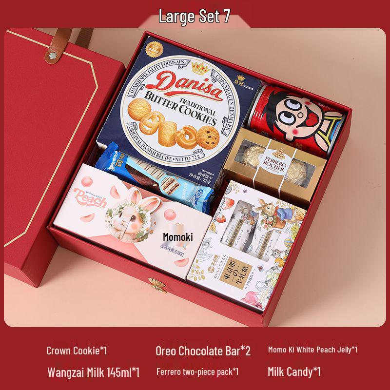 Elegant Wedding Candy Favor Box Set with Biscuits and Sweets