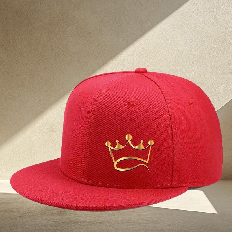 Golden Crown Hip Hop Snapback Cap Unisex Polyester Adjustable Streetwear Baseball Hat Adult Outdoor